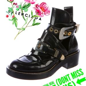 🔥🔥BALENCIAGA BLACK CEINTURE LEATHER METAL BUCKLE